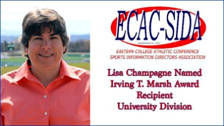 Vermont's Lisa Champagne selected as ECAC's Irving T. Marsh Award winner (university division)